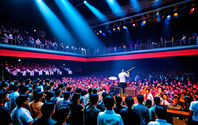 자카르타 밤 문화 - Street Food Vendor**

A bustling Jakarta street at night, a fully clothed vendor selling Nasi Goreng...