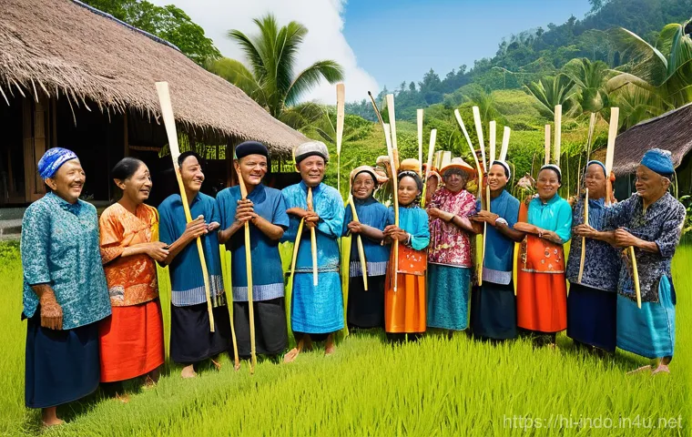 인도네시아 전통 악기 - **Prompt:** A vibrant, high-angle shot of a traditional Indonesian Gamelan orchestra performing in a...
